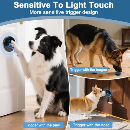 Dog Door Bell for Potty Training, Easy-Touch Wireless Dog Doorbell for Dogs to Go Outside, IP65 Waterproof, 1000Ft Range, 55 Melodies & 5 Volume Levels, 1 Buttons