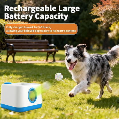 Automatic Dog Ball Launcher, Auto/Manual Paw-Activated Dog Ball Thrower
