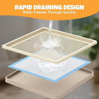 Dog Potty Tray Fits 22 X 22 in Pee Pad, Potty Training for Puppy Pad Holder